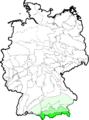 Saxifraga aizoides (Fetthennen-Steinbrech) - Verbreitungskarte