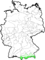 Achillea atrata (Schwarzrandige Schafgarbe) - Verbreitungskarte